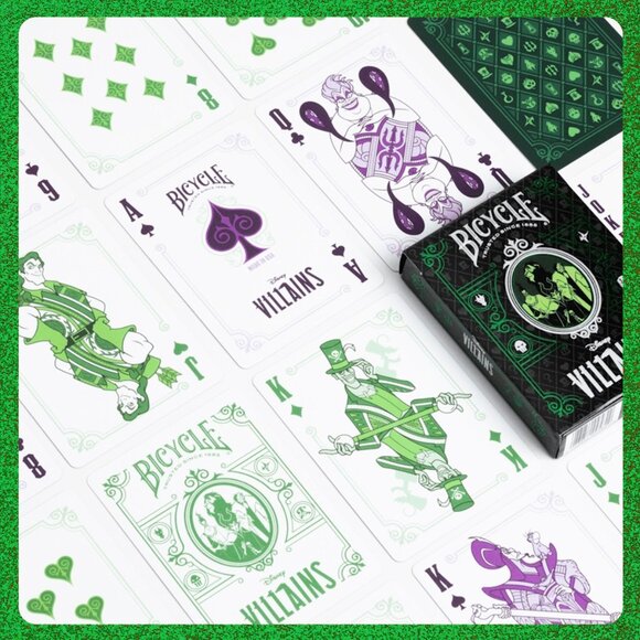 Bicycle x Disney Villains Green & Purple Bundle - Picture 13 of 15